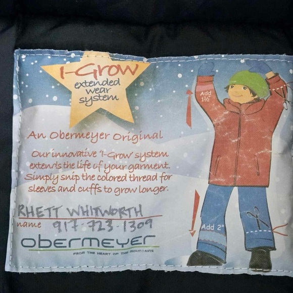 Obermeyer Toddler Boys Orb Snow Ski Snowboard Jacket Black Sz 4 - Picture 3 of 9